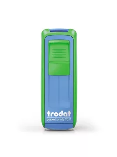   Bélyegző, TRODAT "Pocket Printy 9511", zöld-kék ház, fekete párnával (IT9511ZK)