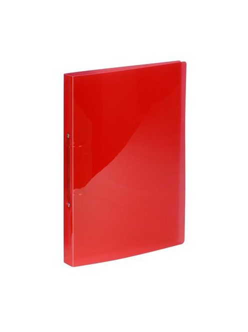 Gyűrűs könyv, 2 gyűrű, 20 mm, A4, PP, VIQUEL "Propyglass", piros (IV020275)
