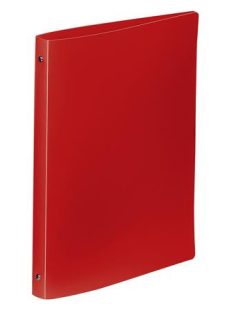   Gyűrűs könyv, 4 gyűrű, 25 mm, A4, PP, VIQUEL "Essentiel", piros (IV020901)