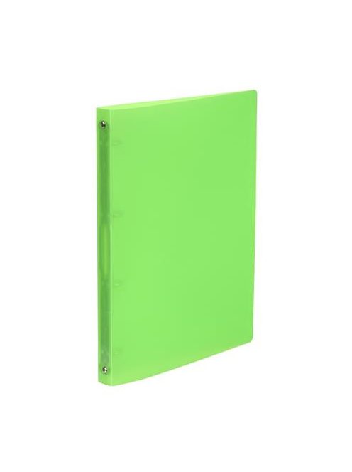Gyűrűs könyv, 4 gyűrű, 25 mm, A4, PP, VIQUEL "Propyglass", zöld (IV020973)