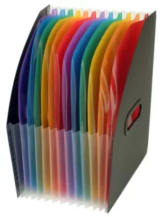   Iratpapucs, PP, 12 részes, VIQUEL, "Rainbow Class", fekete (IV111187)