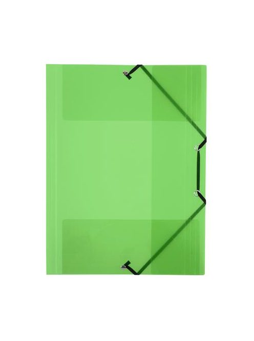 Gumis mappa, 15 mm, PP, A4, VIQUEL "Propyglass", zöld (IV113373)