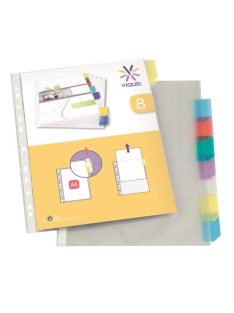   Genotherm, lefűzhető, jelölőfüles, A4, 90 mikron, víztiszta, 8 részes, VIQUEL (IV154216)