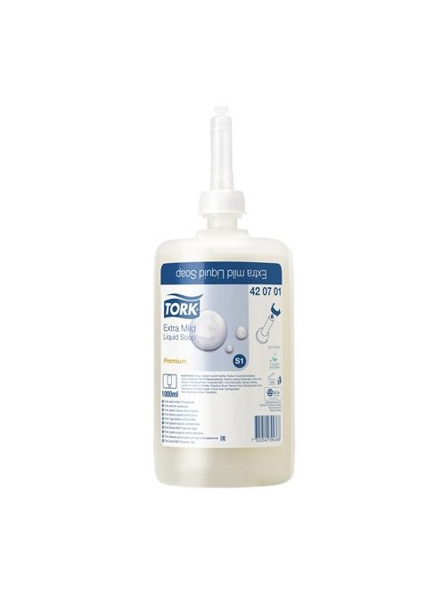 Folyékony szappan, 1 l, S1 rendszer, TORK "Érzékeny bőrre", fehér (KHH045U)