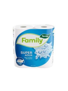   Kéztörlő, tekercses, 2 rétegű, TENTO "Family Super Aqua", fehér (KHH081)