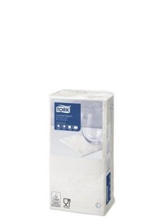   Szalvéta, 1/4 hajtogatott, 2 rétegű, 23,8x24 cm, Advanced, TORK "White Cocktail", fehér (KHH183)