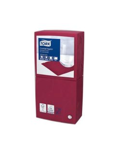   Szalvéta, 1/4 hajtogatott, 2 rétegű, 23,8x24 cm, Advanced, TORK "Cocktail", bordó (KHH186)