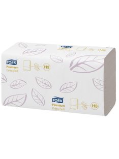   Kéztörlő,  Z hajtás, 2 rétegű, 200 lap, H3 rendszer, Premium, TORK "Extra Soft Singlefold", fehér (KHH199H)