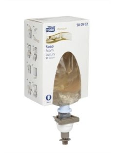   Habszappan, 0,8 l, S3 rendszer, TORK "Luxus Soft", átlátszó (KHH256U)