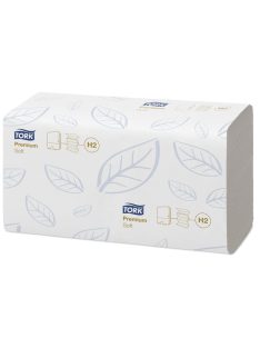   Kéztörlő, Interfold hajtás, 2 rétegű, 100 lap, H2 rendszer, Premium, TORK "Xpress® Soft Multifold", fehér (KHH291)