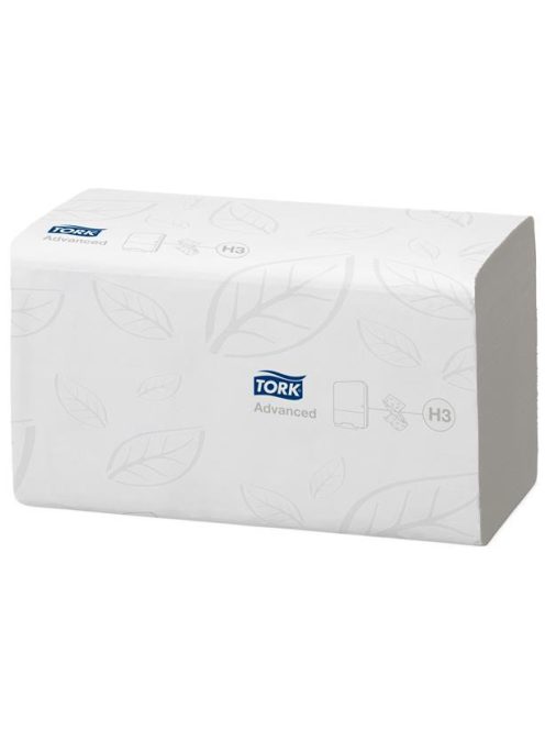 Kéztörlő, Z hajtás, 2 rétegű, 250 lap, H3 rendszer, Advanved, TORK "Singlefold", fehér (KHH350)