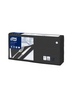   Szalvéta, 1/4 hajtogatott, 2 rétegű, 32x32 cm, Advanced, TORK "Lunch", fekete (KHH387)