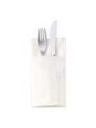 Szalvéta, 1/8 hajtogatott, 3 rétegű, 39x40 cm, TORK "Soft Bon Appetit Cutlery Pocket", decor (KHH469)