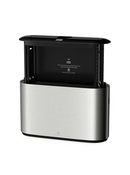 Kéztörlő adagoló, pultra tehető, H2 rendszer, Image Line, TORK "Xpress® Multifold", rozsdamentes (KHH502)