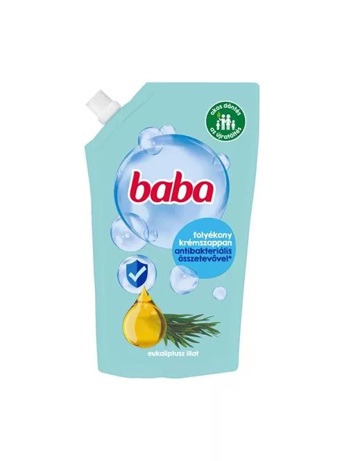 Folyékony szappan utántöltő, 0,5 l, BABA, eukaliptusz (KHH637)