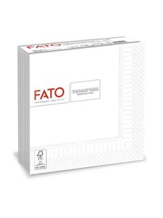   Szalvéta, 1/4 hajtogatott, 33x33 cm, FATO "Smart Table", fehér (KHH651)