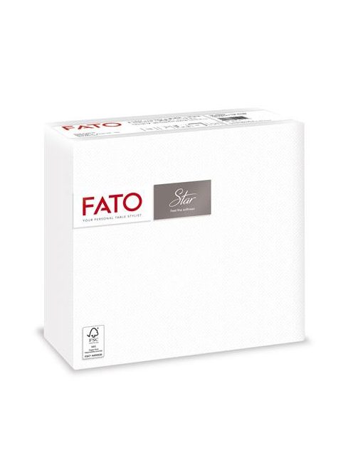 Szalvéta, 1/4 hajtogatott, 38x38 cm, FATO "Star", fehér (KHH664)