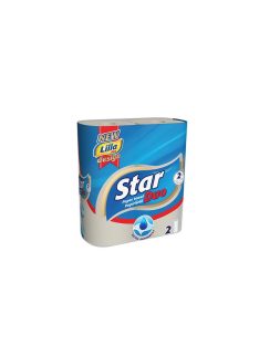   Háztartási papírtörlő, 2 rétegű, 2 tekercses, "Star Duo" (KHHVP027)