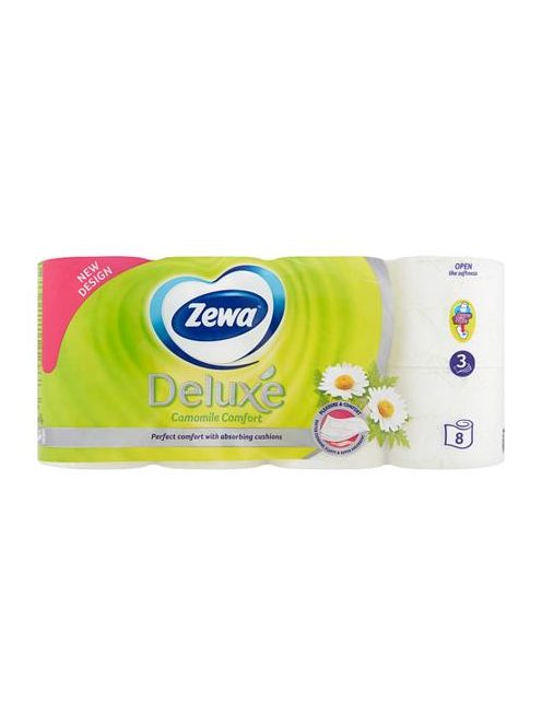 Toalettpapír, 3 rétegű, 8 tekercses, ZEWA "Deluxe, kamilla (KHHZ04)