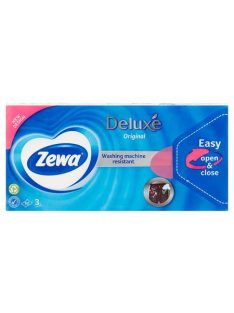   Papír zsebkendő, 3 rétegű, 90 db, ZEWA "Deluxe", illatmentes (KHHZ05)