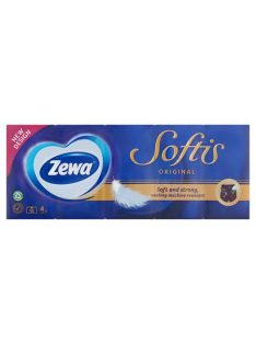   Papír zsebkendő, 4 rétegű, 10x9 db, ZEWA "Softis", classic (KHHZ09H)