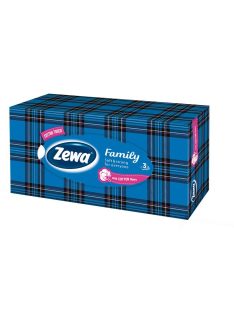   Kozmetikai kendő, 3 rétegű, 90 db, ZEWA "Family" illatmentes (KHHZ12)