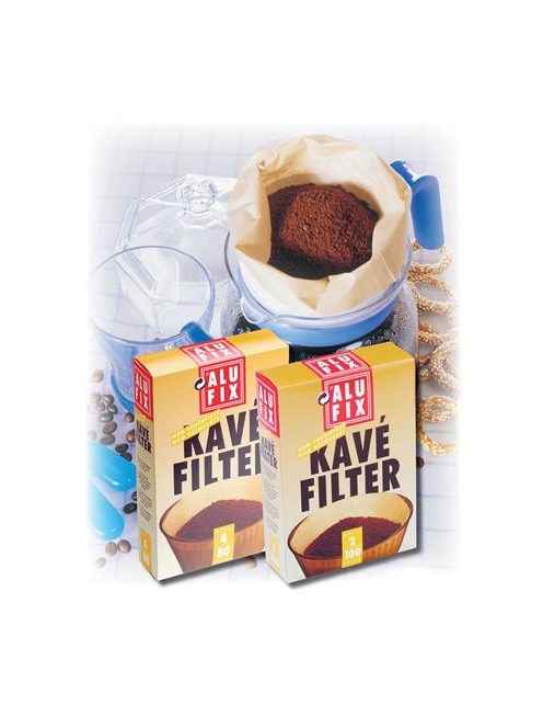 Szűrőpapír, 4 adagos, ALUFIX (KHK133)