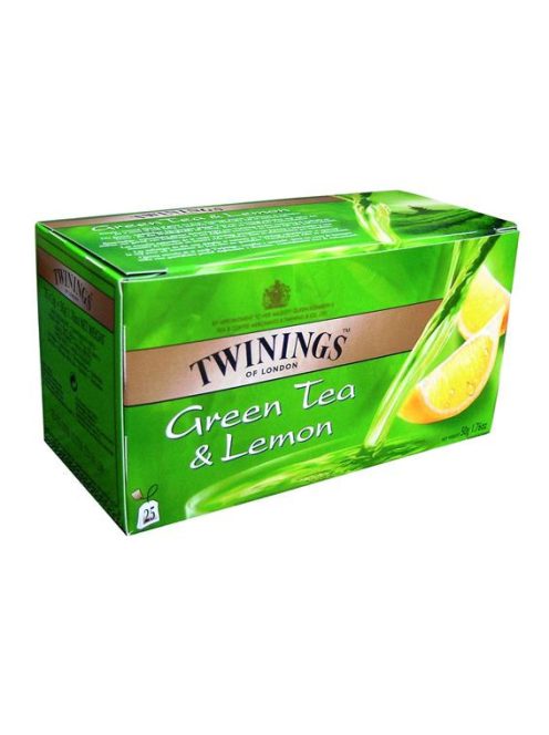 Zöldtea, 25x1,6 g, TWININGS "Green Tea & Lemon” (KHK283)