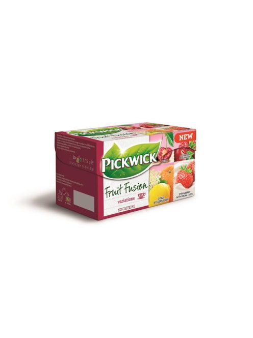 Gyümölcstea, 20x2 g, PICKWICK "Fruit Fusion Variációk Piros", eper-tejszín, citrus-bodza, mágikus meggy, áfonya-málna (KHK289)
