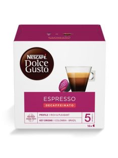   Kávékapszula, 16x7 g, NESCAFÉ "Dolce Gusto Espresso", koffeinmentes (KHK364)