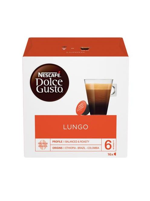 Kávékapszula, 16 db,  NESCAFÉ DOLCE GUSTO "Caffé Lungo" (KHK370)