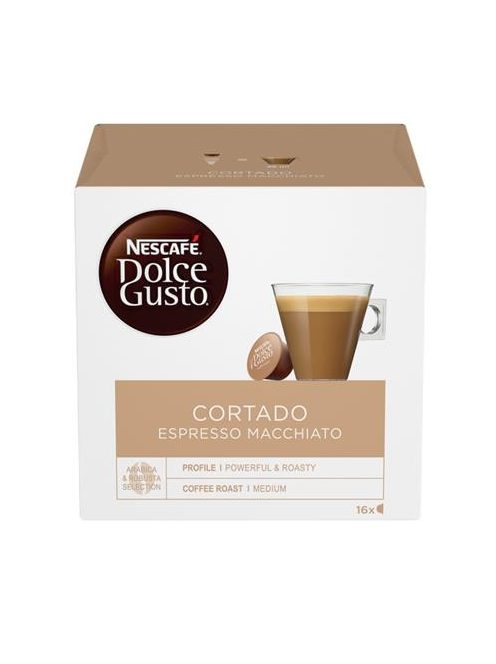 Kávékapszula, 16 db,  NESCAFÉ DOLCE GUSTO "Cortado Espresso Macchiato " (KHK393)