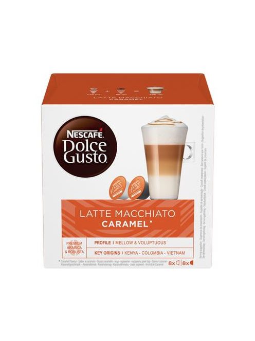 Kávékapszula, 8x2 db,  NESCAFÉ "Dolce Gusto Latte Macchiato", karamellás (KHK395)