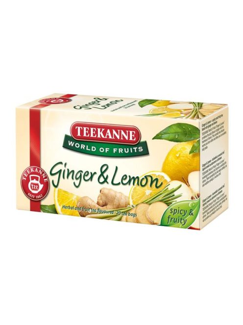 Gyümölcstea, 20x1,75 g, TEEKANNE "World of Fruits", gyömbér-citrom (KHK481)