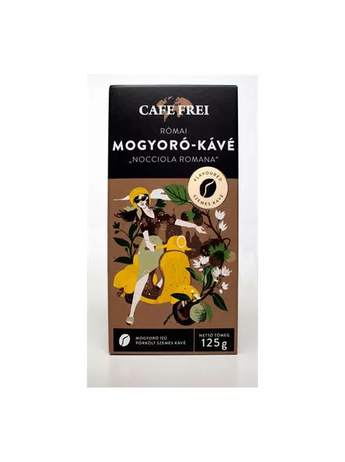 Kávé, pörkölt, szemes, 125 g, CAFE FREI "Római mogyoró" (KHK488)