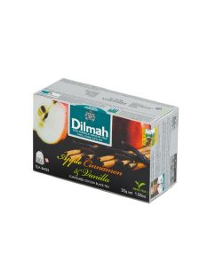Fekete tea, 20x1,5g, DILMAH, alma-fahéj-vanília (KHK518)