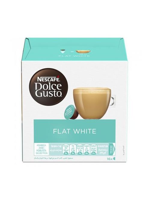 Kávékapszula, 16 db, NESCAFÉ "Dolce Gusto Flat White" (KHK597)