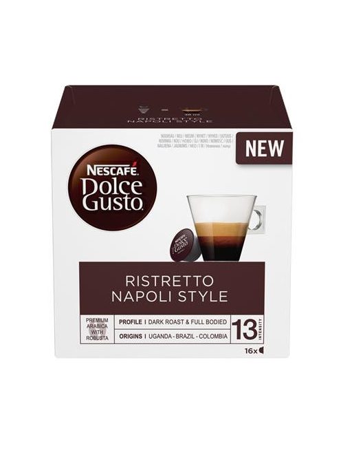 Kávékapszula, 16 db, NESCAFÉ "Dolce Gusto Ristretto Napoli" (KHK598)