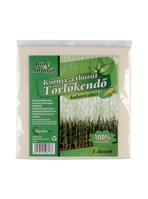 Törlőkendő, BIO NATURAL, kukorica (KHK620)