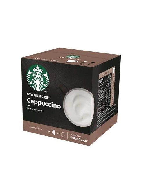 Kávékapszula, 12 db, STARBUCKS by Dolce Gusto®, "Cappuccino" (KHK720)