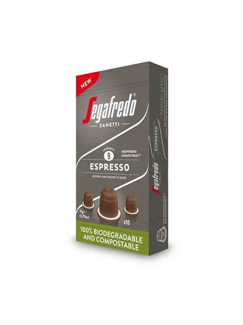 Kávékapszula, 10 db, SEGAFREDO Espresso  - Nespresso® kompatibilis ökológiailag lebomló kapszula (KHK731)