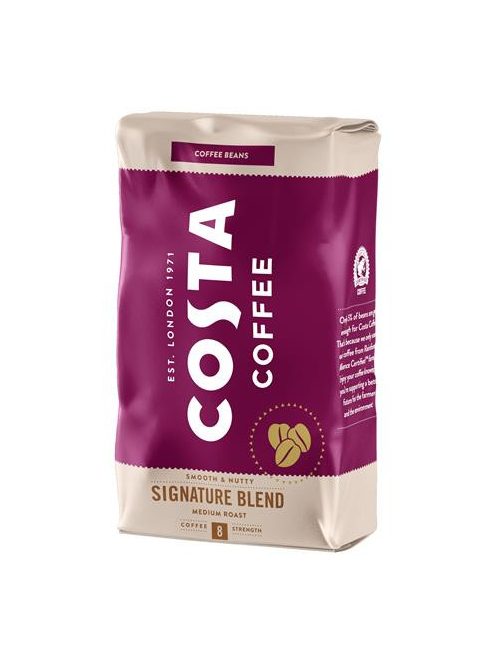 Kávé, közepes pörkölésű, szemes, 1000 g, COSTA "Signature Blend" (KHK755)