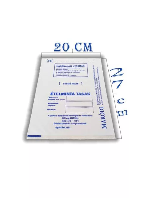 Ételminta tasak, 20x27 cm, 500 db (KHK835)