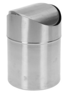 Szemetes, rozsdamentes acél, asztali, 12x16 cm (KHKE258)