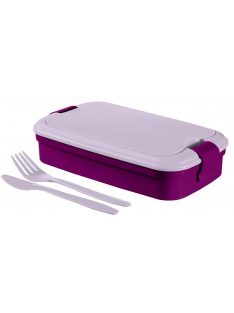   Ételtartó, evőeszközzel, CURVER "Lunch&Go", lila (KHMU140)