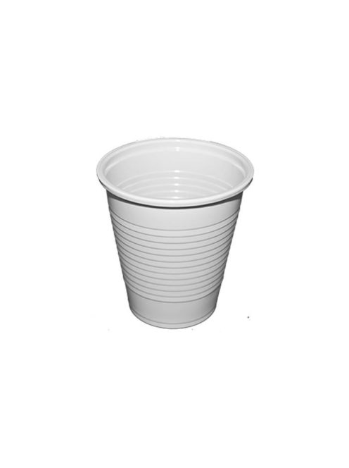 Műanyag pohár, 1,6 dl, fehér (KHMU151)