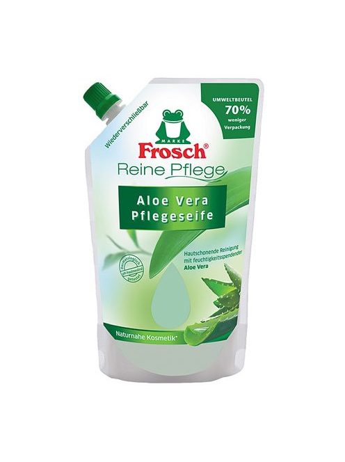 Folyékony szappan utántöltő, 0,5 l, FROSCH, aloe vera (KHT432)