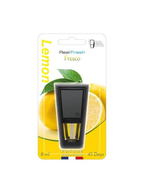 Autóillatosító készülék, 8 ml, "Real Fresh", citrom (KHT942)