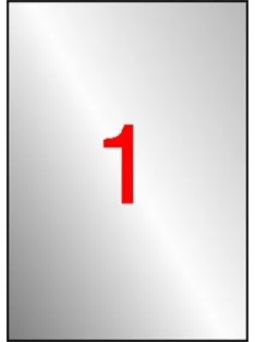   Etikett, 210x297 mm, poliészter, időjárásálló, APLI, ezüst, 20 etikett/csomag, APLI