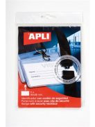 Azonosítókártya tartó, nyakba akasztható, biztonsági csattal, 90x56 mm, APLI (LCA11743)